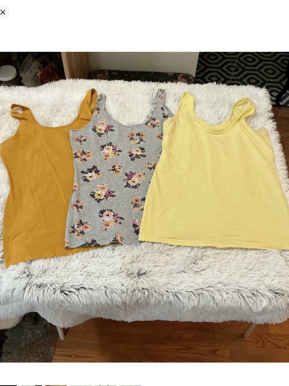 Maurices Tank Top Bundle (3) yellow, gold and patterned XL Casual - Picture 2 of 7